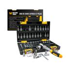Jogo de Soquetes e Chave Catraca 1/4 de 04 a 14mm c 57 pcs Fasterr CRV FST0001