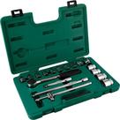 Jogo de Soquetes Estriados Encaixe 1/2", 10 mm a 32 mm, com 18 Peças, St09203sj, Sata OstenVonder Jogo de Soquetes Estriados Encaixe 1/2", 10 mm a 32 mm, com 18 Peças, St09203sj, Sata OstenVonder