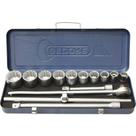 Jogo de Soquetes Estriados Unit Drive e Acessórios, Encaixe 3/4", 22 mm a 50 mm, com 14 Peças, D32emz, Gedore OstenVonder