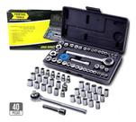 Jogo De Soquetes Sextavado Chave Catraca 1/4 40 peças Fertak Jogo De Soquetes Sextavado Chave Catraca 1/4 40 peças Fertak