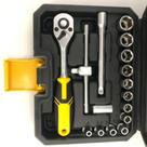 Jogo de soquetes sextavados 1/4" com catraca 16 peças 3029014016
