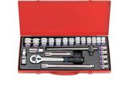 Jogo de Soquetes Sextavados com Catraca 4028SR 1/2" 24 Pçs King Tony