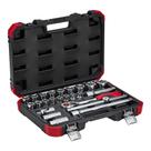 Jogo de Soquetes Sextavados de 10 à 32 mm com Encaixe de 1/2" 24 Peças - Gedore Red 3300055
