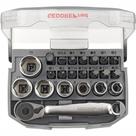 Jogo de Soquetes Sextavados e Bits 1/4"" 6-13mm Embalagem com 23 Peças - 3300026 - GEDORE RED
