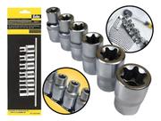 Jogo De Soquetes Torx E-torx Fêmea Com 6 Peças Profissional EDA 6TB