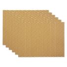 Jogo de Sousplat DII Estampa Listrada Farmhouse Dourado Mel 33x44 cm 6 peças Jogo de Sousplat DII Estampa Listrada Farmhouse Dourado Mel 33x44 cm 6 peças