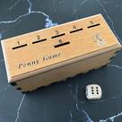 Jogo de tabuleiro CBLKUS Penny Game Wood Box 2-6 jogadores Jogo de tabuleiro CBLKUS Penny Game Wood Box 2-6 jogadores
