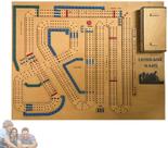 Jogo de tabuleiro Cribbage Wars Large Wooden w/ Storage Family Game