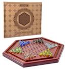 Jogo de tabuleiro de damas chinês AMEROUS Wooden 34,5 cm com 60 bolinhas de gude
