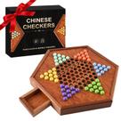 Jogo de tabuleiro de damas chinês SZYMWS 15 Large com 72 bolinhas