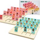 Jogo de tabuleiro Guess Who Am I Guessing Game Wooden Kids 3-8 Anos