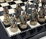 Jogo de Tabuleiro HPL Conjunto de Xadrez Esqueleto Assassino Gótico com Caveiras