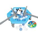 Jogo de Tabuleiro Infantil Jogo Martelo Quebra Gelo Pinguim para Coordenação Motora Azul OEM
