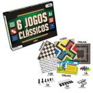 Jogo De Tabuleiro Jogos Clássicos 6 Em 1 Pais E Filhos