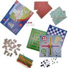 Jogo de tabuleiro Passatempo 6 em 1 Dama ludo bingo Xalingo