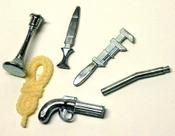Jogo de tabuleiro Replacement Weapons Set Clue (6) Pewter Hasbro