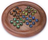 Jogo de tabuleiro solitário de madeira Ajuny Classic com bolinhas de 4 cores