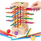 Jogo de tabuleiro WhimsiPlay Montessori com 42 palitos coloridos de 3 a 6 anos