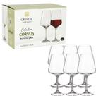 Jogo De Taça 6 Peças Vinho Crystal Bohemia Corvus 570ml