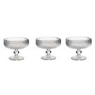 Jogo De Taça Canelada De Sobremesa Clear 260 ml 3 Peças Jogo De Taça Canelada De Sobremesa Clear 260 ml 3 Peças