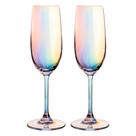 Jogo de Taça de Champagne Furta Cor de Cristal com Titânio Dom Paris 230ml 2 peças - Seu Lar