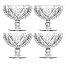 Jogo de Taça de Sobremesa de Vidro Diamond 320ml C/4 Peças