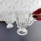 Jogo de taça de vidro para cappuccino com 6 peças transparente 200ml Lyor - xícara caneca