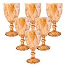 Jogo De Taça Diamante 260ml De Vinho Água Vidro 6 Unidades Ambar - Class Home