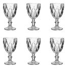 Jogo De Taça Diamond Vidro 260 ml 6 Peças