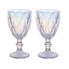 Jogo de taça diamond Vidro Água Suco Vinho - Furta cor 340m 2 Unidades