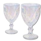 Jogo de taça diamond Vidro Água Vinho - Furta cor 340ml 2 un