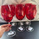 Jogo de taça vermelha de vidro 580ml com 6 peças para vinho kit conjunto taças vermelhas vermelho taca Natal drink