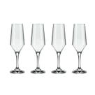 Jogo de Taça Vidro Cristalino Buffet 186ml 4 Unidades Champanhe Espumante Nadir