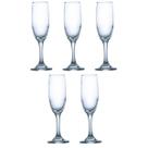 Jogo de Taças Champagne 180ml de Vidro Festas 2023/2024 - 5Un