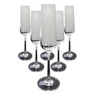 Jogo de Taças de Champagne Madri em Cristal Titânio 230ml 6 Peças