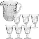 Jogo De Taças De Cristal Com Jarra Palm 1,3 Litros 07 Peças