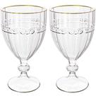 Jogo de Taças de Cristal Transparente Fio de Ouro Imperial 330mL 2 peças - Lyor
