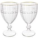 Jogo de Taças de Cristal Transparente Fio de Ouro Imperial 330mL 2 peças - Lyor