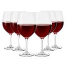 Jogo de Taças de Vidro Água E Vinho Tinto 365ml Luxo 6 UN