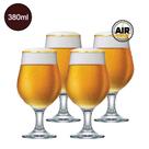 Jogo de Taças de Vidro Bélgica com Filete de Ouro 380ml 4pcs