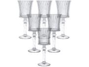 Jogo de Taças de Vidro para Água e vinho Transparente 260ml 6 Peças Hauskraft Graffiato