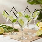 Jogo de Taças de Vidro Twister Martini Para Drink 225ml 6 Pcs Ruvolo