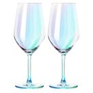 Jogo de Taças de Vinho de Cristal Furta Cor com Titânio Mendoza 460mL 2 peças - Seu Lar