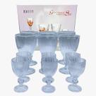Jogo de Taças Lapidadas Design Sofisticado e Alta Qualidade 6 Taças para Bebidas + 6 Taças para Shots