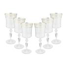 Jogo de taças para água Bohemia Grace em cristal 300ml 6 peças ouro rim