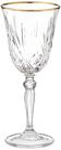 Jogo de Taças para Vinho Branco Lorren Siena em Cristal com Filete Dourado 180 ml 4 Peças