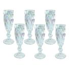 Jogo de taças vidro de champagne furta-cor 160ml 6 peças