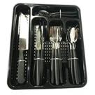 Jogo de Talher Faqueiro Inox 26 Peças Preto Fratelli