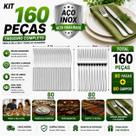 Jogo de Talher Kit 160 Garfo e Faca Inox Jantar Refeição Restaurante Lanchonete Cozinha