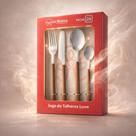 Jogo De Talheres 24 Peças Inox Faqueiro Luxo Completo